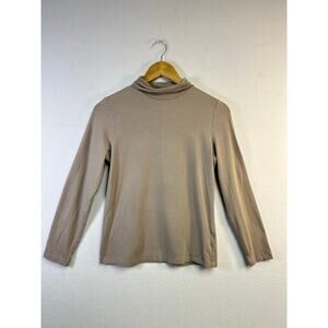 Woman's Splendor Lightweight Tan Turtleneck - Size M Layering Piece